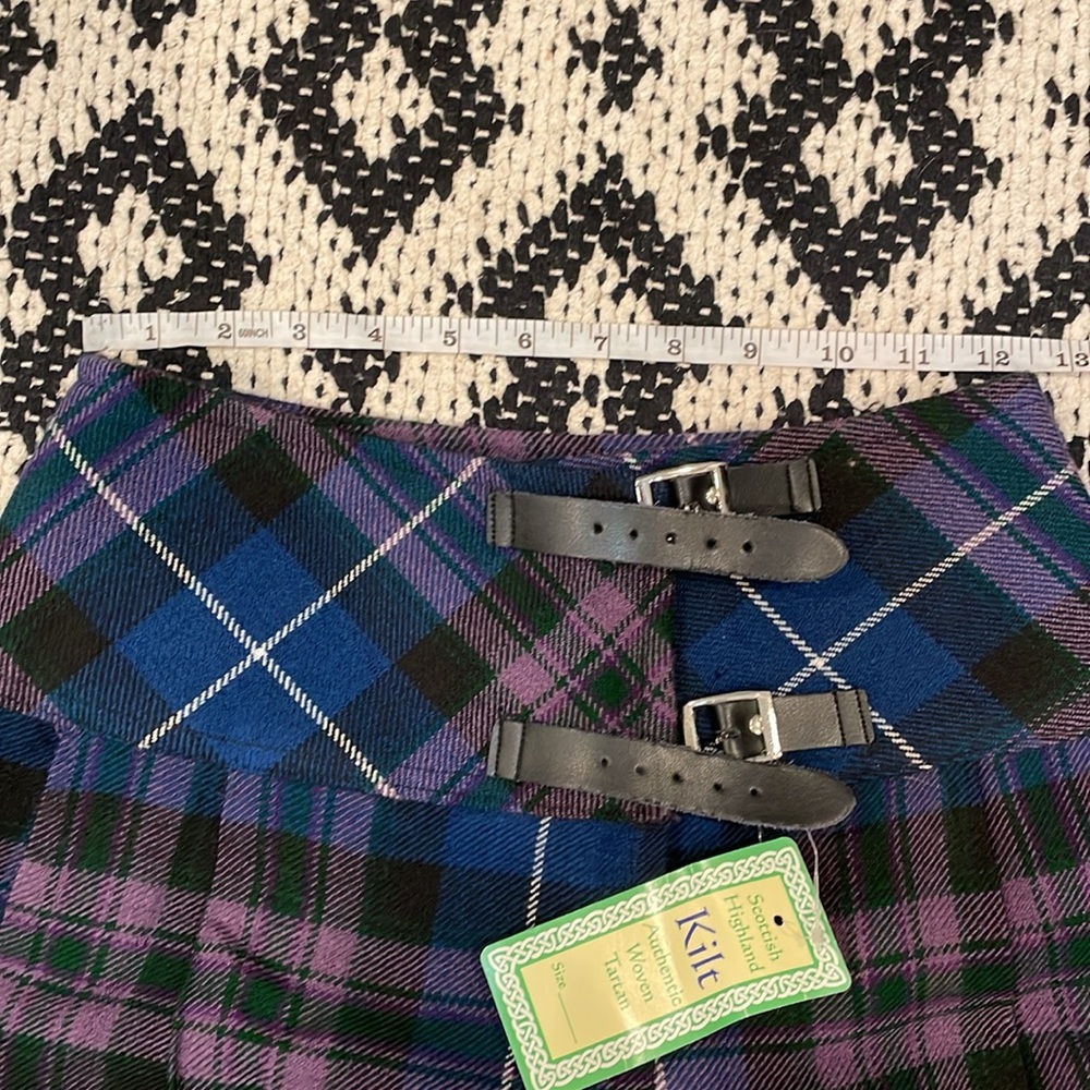 NWT Authentic Woven Tartan kilt Size XS - Picture 9 of 10